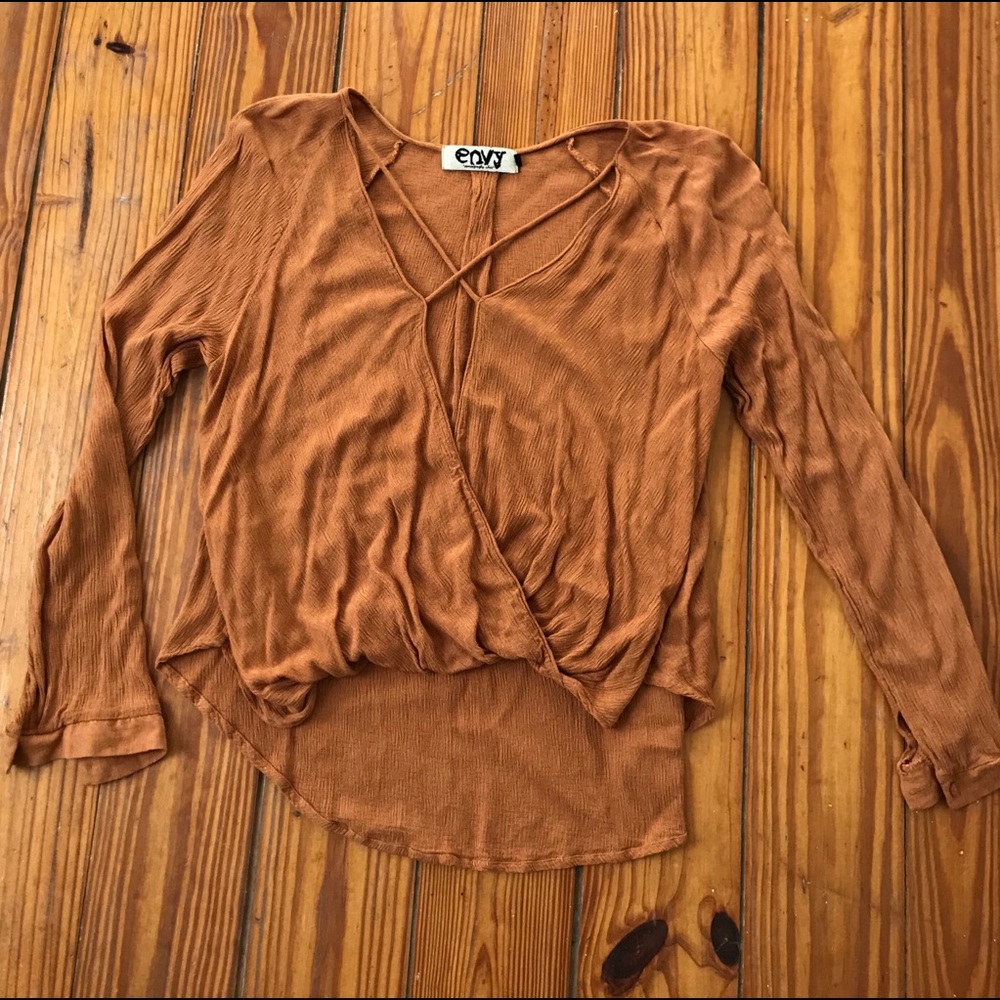 Rust orange shirt